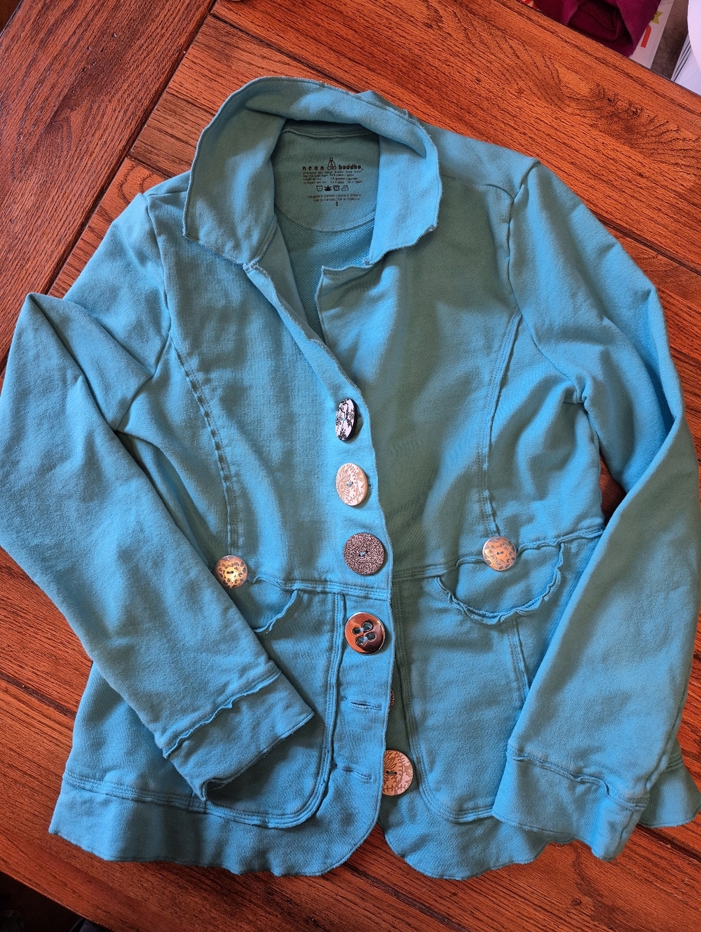 Turquoise Neon Buddha Jacket